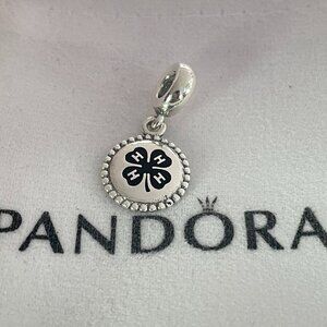 Pandora 4-H Logos Silver Dangle Charm